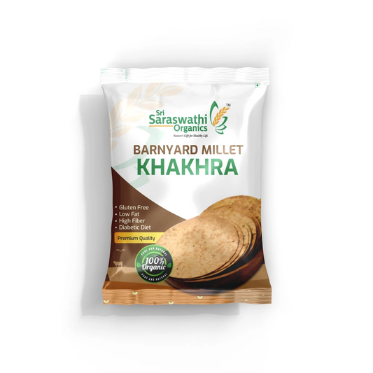 Barnyard millet khakhra prepared from native millets for everyday snacking - Sri Saraswathi Organics