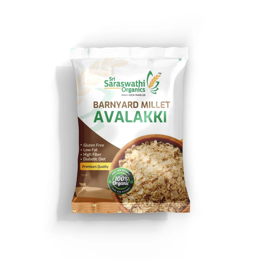 Barnyard millet flakes crafted from traditional millets for balanced meals - Sri Saraswathi Organics