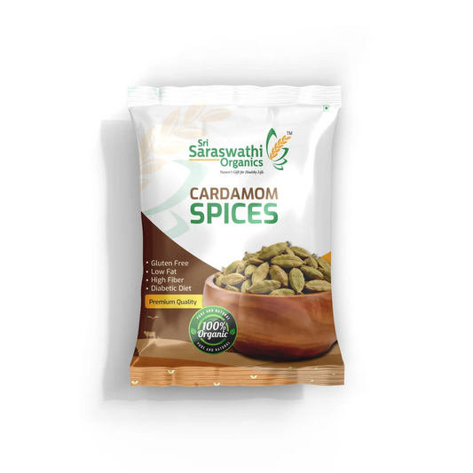 Cardamom made from fragrant green pods for rich aroma - Sri Saraswathi Organics