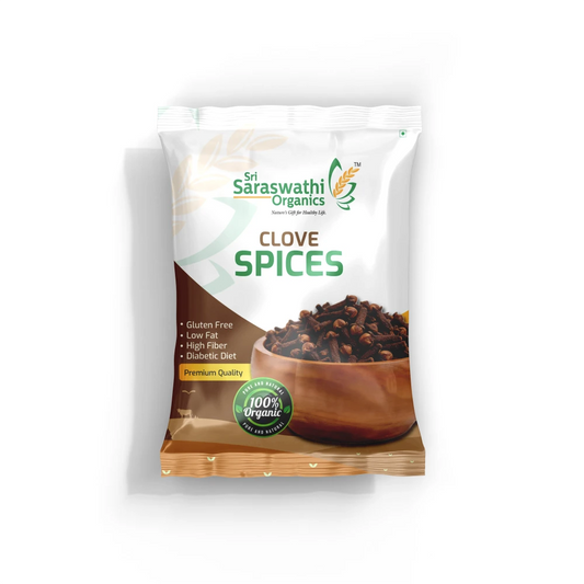 Clove sourced from aromatic whole cloves for authentic taste - Sri Saraswathi Organics