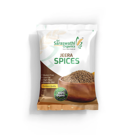 Organic jeera made from carefully selected cumin seeds for daily cooking - Sri Saraswathi Organics