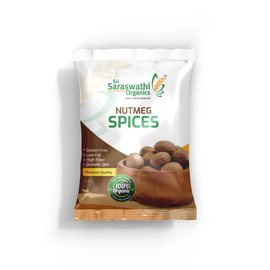 Organic nutmeg made from whole nutmeg seeds for rich flavour - Sri Saraswathi Organics