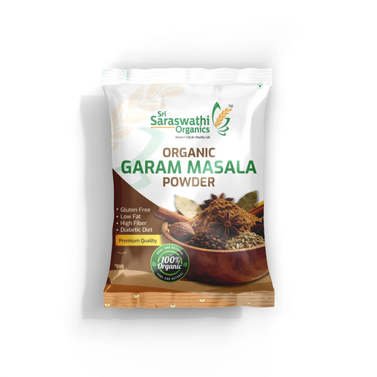 Organic garam masala made from traditional spice blend for authentic recipes - Sri Saraswathi Organics