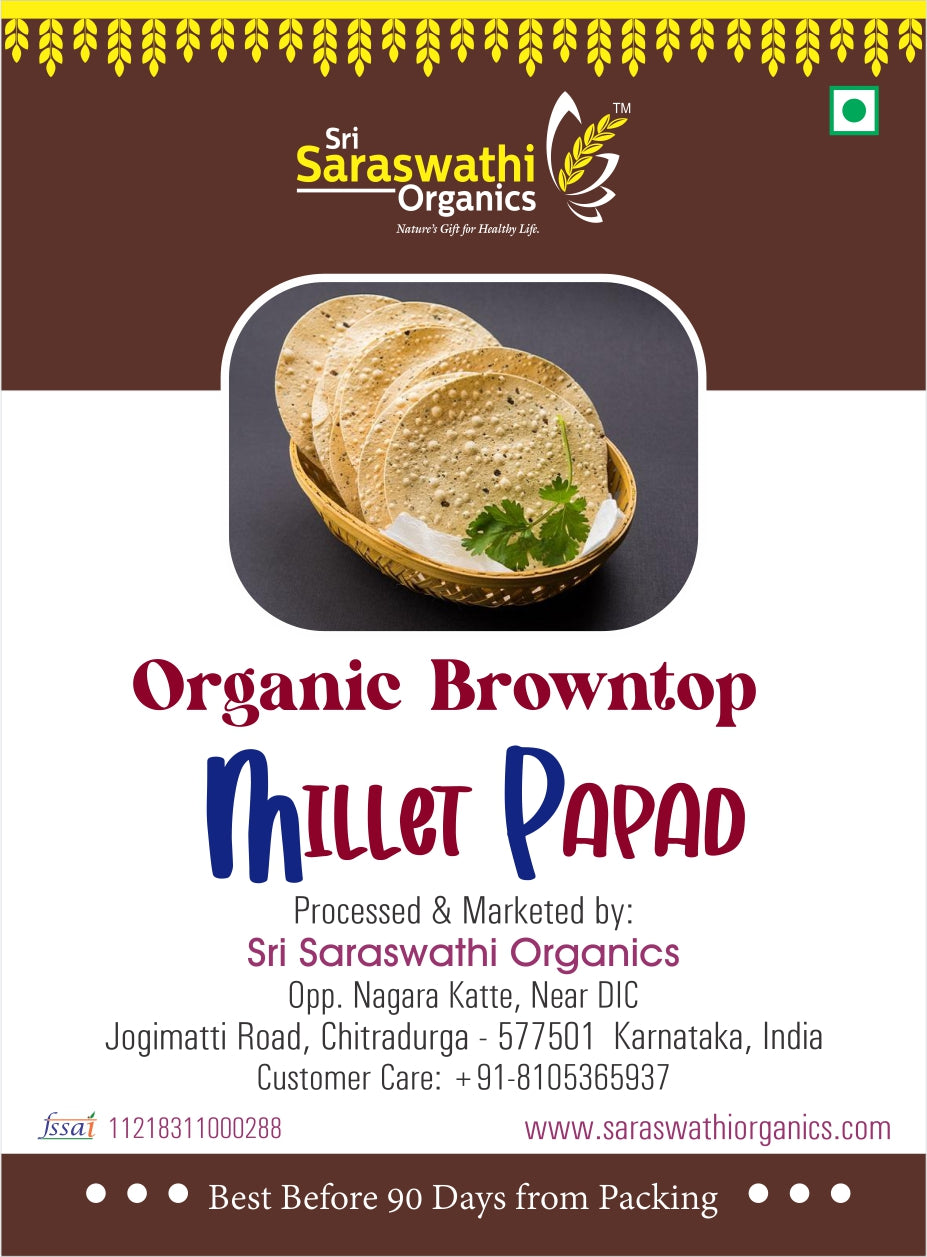 Browntop Millet Masala Papad