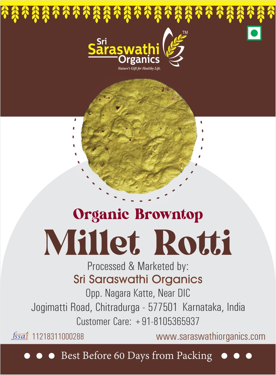 Organic Browntop Millet Desi Roti