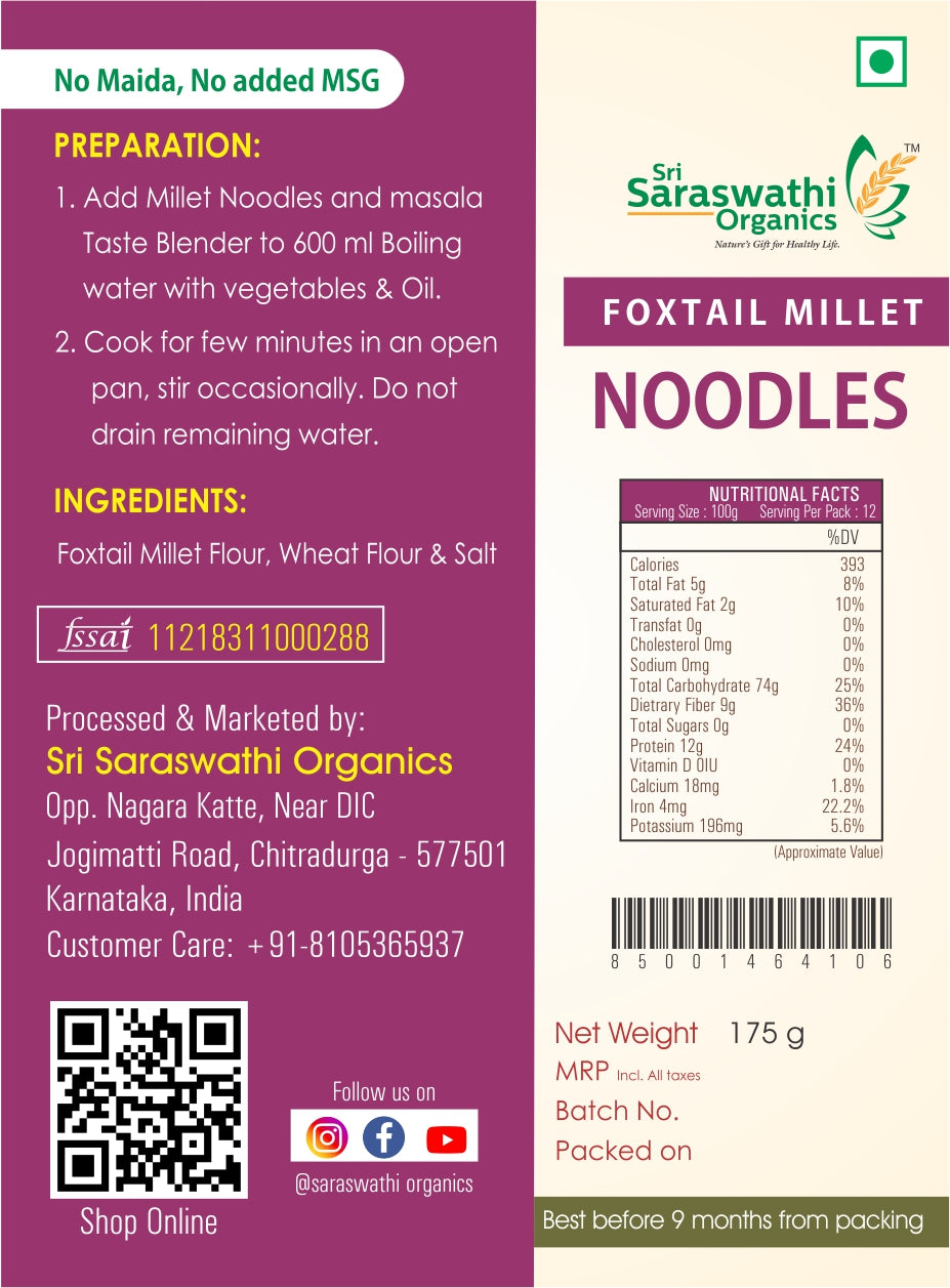 Foxtail Millet Noodles