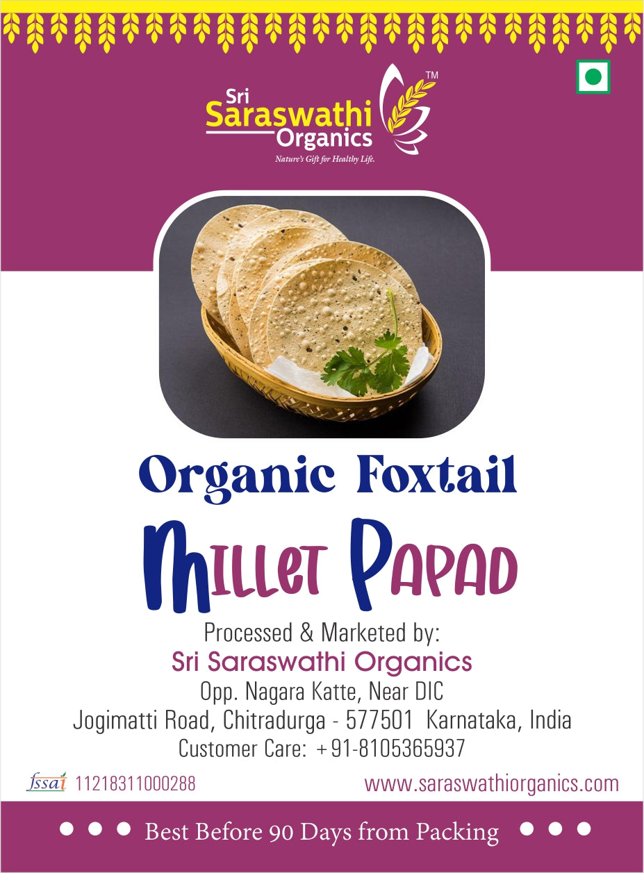 Foxtail Millet Masala Papad