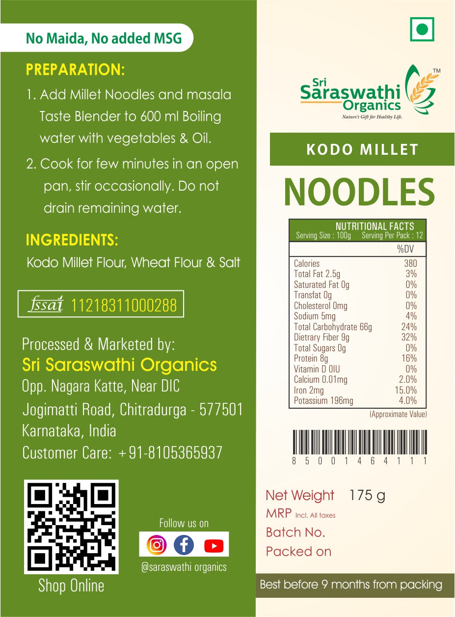 Kodo Millet Noodles