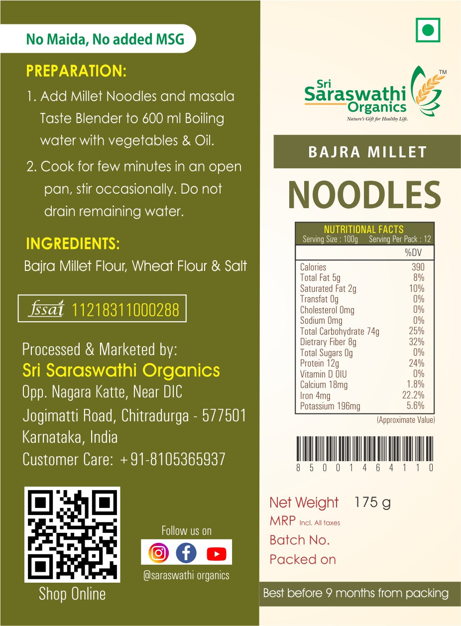 Bajra Millet Noodles