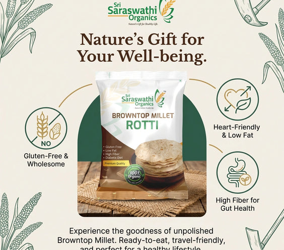 Organic Browntop Millet Desi Roti