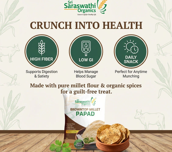 Browntop Millet Masala Papad