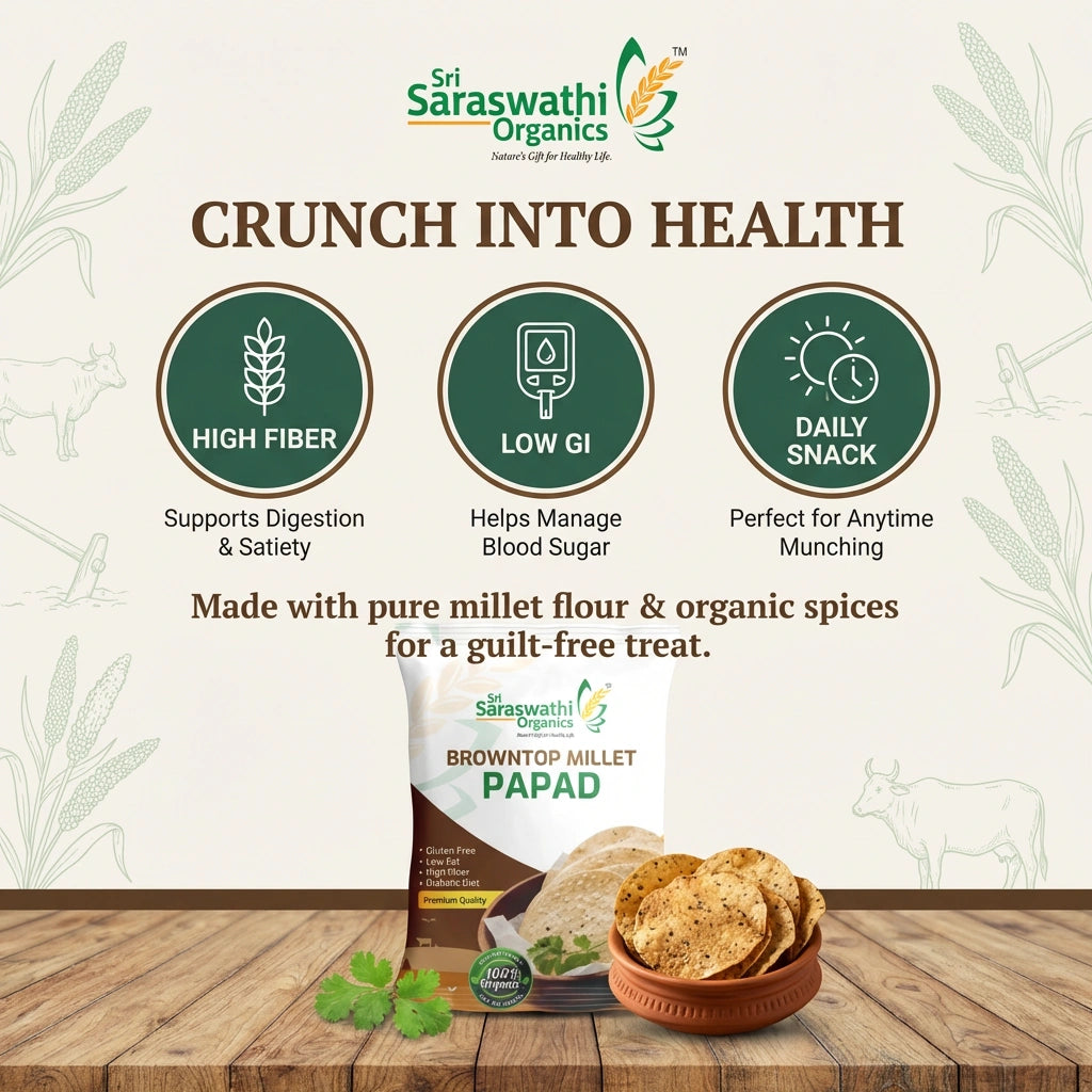 Browntop Millet Masala Papad