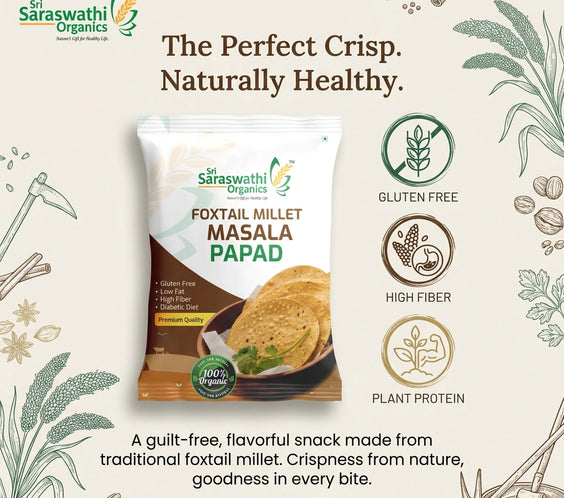 Foxtail Millet Masala Papad