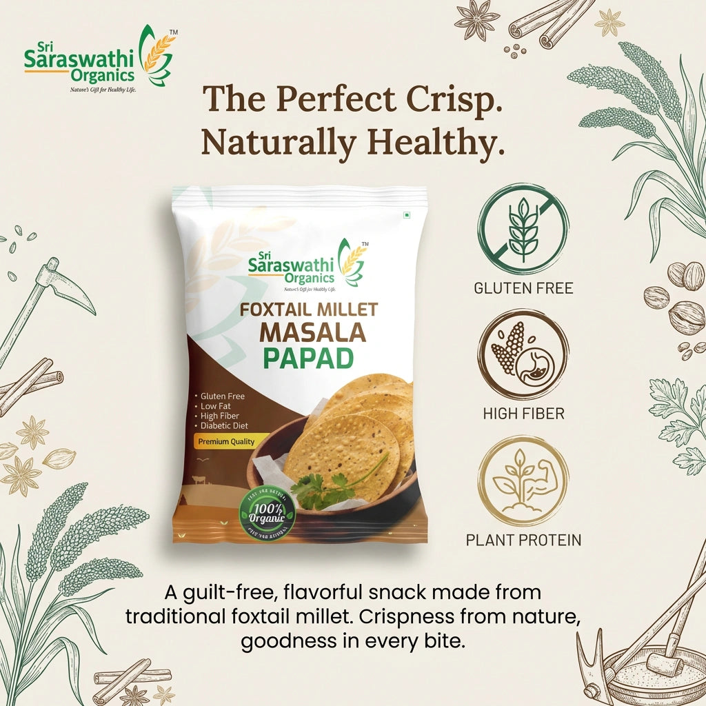 Foxtail Millet Masala Papad