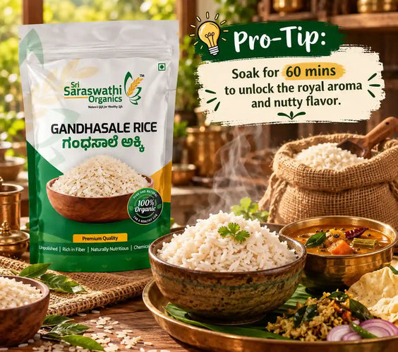 Organic Gandhasale Rice Pro Tip Image