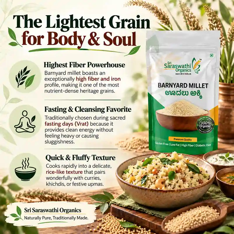Sri saraswathi organics organic barnyard millet nutrition and facts