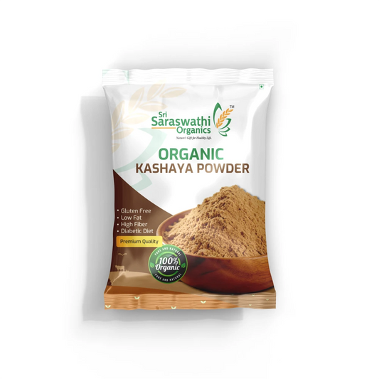 Sri Saraswathi Organics Organic Kashaya Powder packaging on a white background