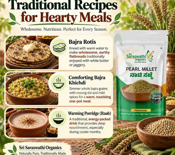Recipes from Organic & Unpolished Pearl Millet - Sri Saraswathi Organics