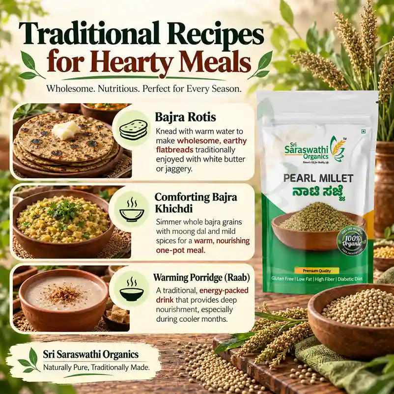 Recipes from Organic & Unpolished Pearl Millet - Sri Saraswathi Organics