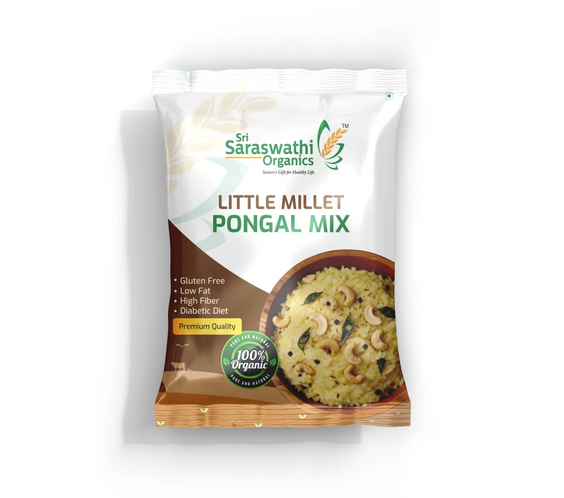 Little millet pongal mix crafted from whole millets for convenient everyday cooking - Sri Saraswathi Organics