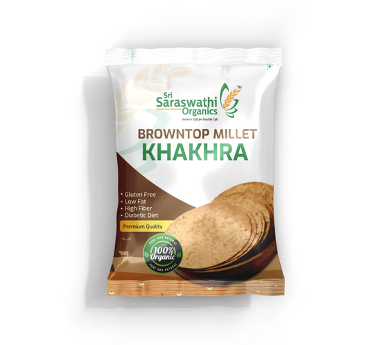 Browntop millet khakhra made from unpolished millets for balanced snacking - Sri Saraswathi Organics