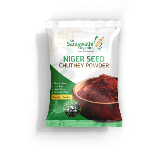 Niger seed chutney powder made from carefully sourced niger seeds for everyday use - Sri Saraswathi Organics