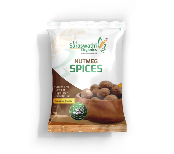 Organic nutmeg made from whole nutmeg seeds for rich flavour - Sri Saraswathi Organics