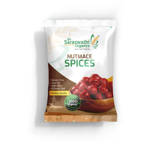 Organic nutmace made from natural nutmace for aromatic cooking - Sri Saraswathi Organics