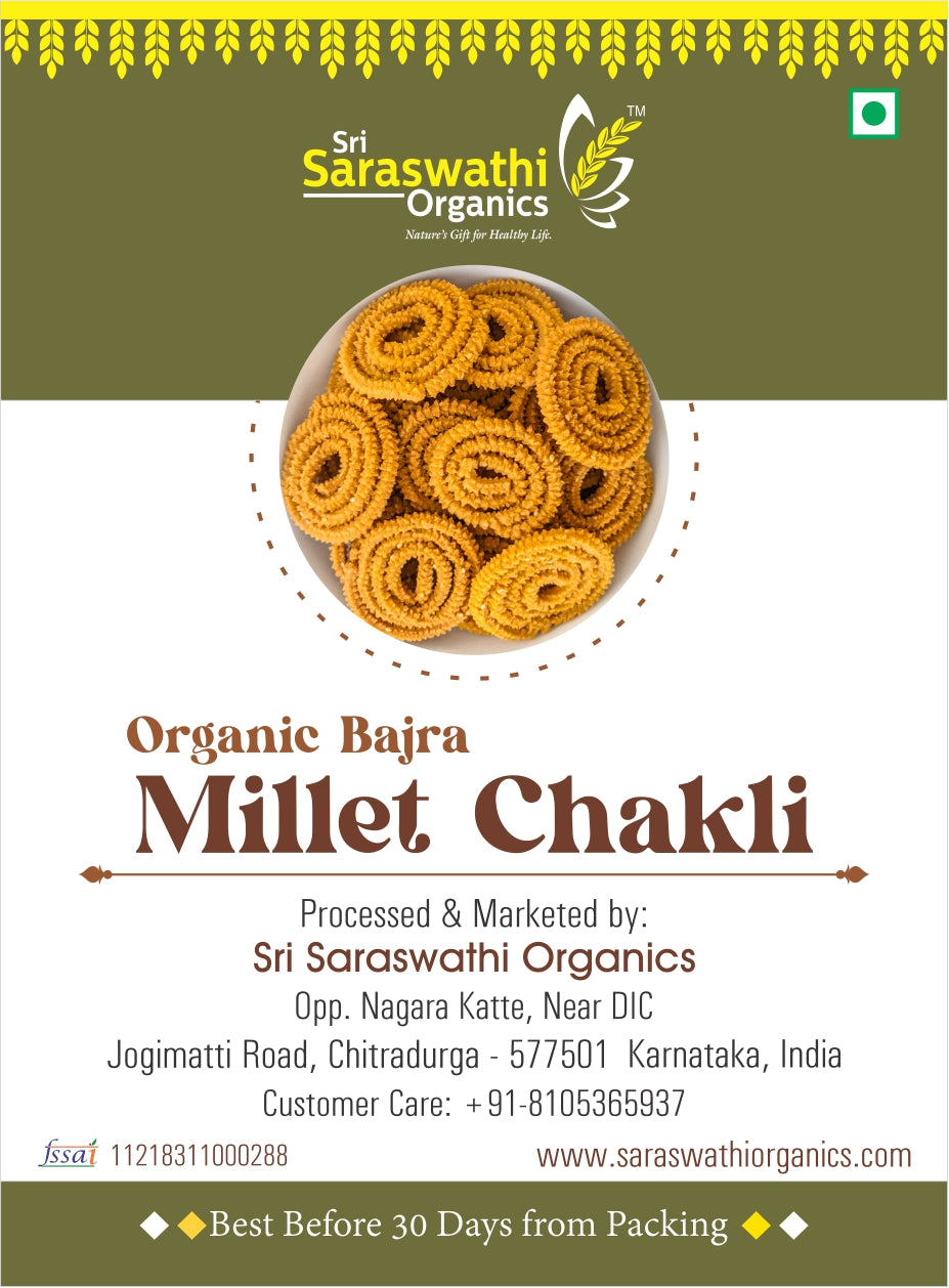 Organic Bajra Millet Chakli
