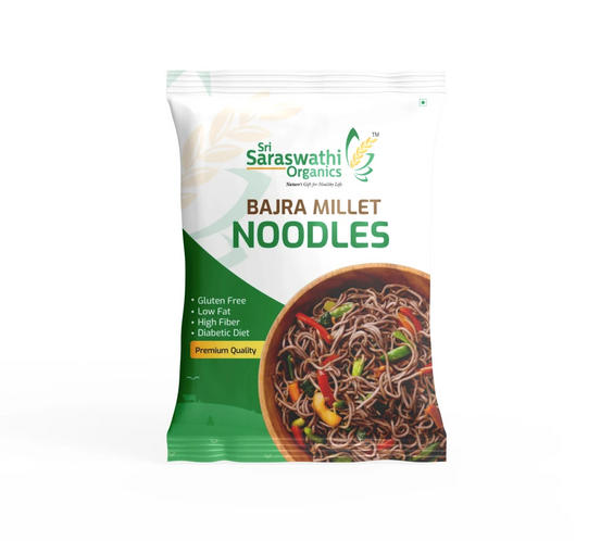 Bajra millet noodles made from pearl millets for traditional Indian meals - Sri Saraswathi Organics