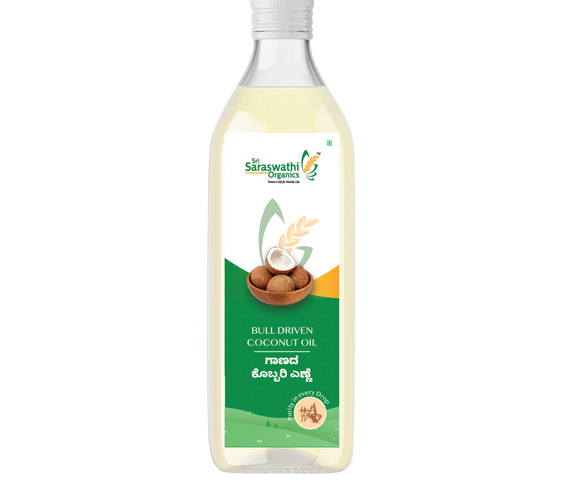 Bull driven coconut oil from fresh coconuts for everyday use - Sri Saraswathi Organics