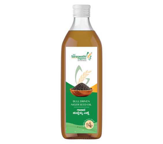 Bull driven niger seed oil from premium niger seeds for daily cooking - Sri Saraswathi Organics