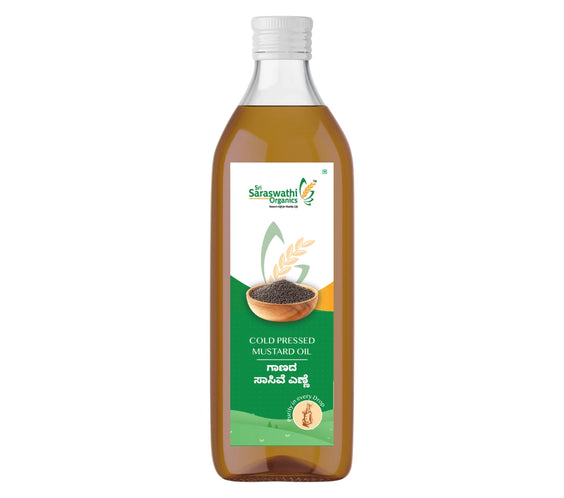 Cold pressed mustard oil from unpolished mustard seeds for authentic flavour – Sri Saraswathi Organics