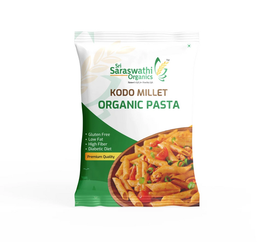 Kodo millet pasta prepared using quality millets for wholesome meals - Sri Saraswathi Organics
