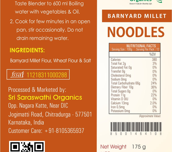 Barnyard Millet Noodles