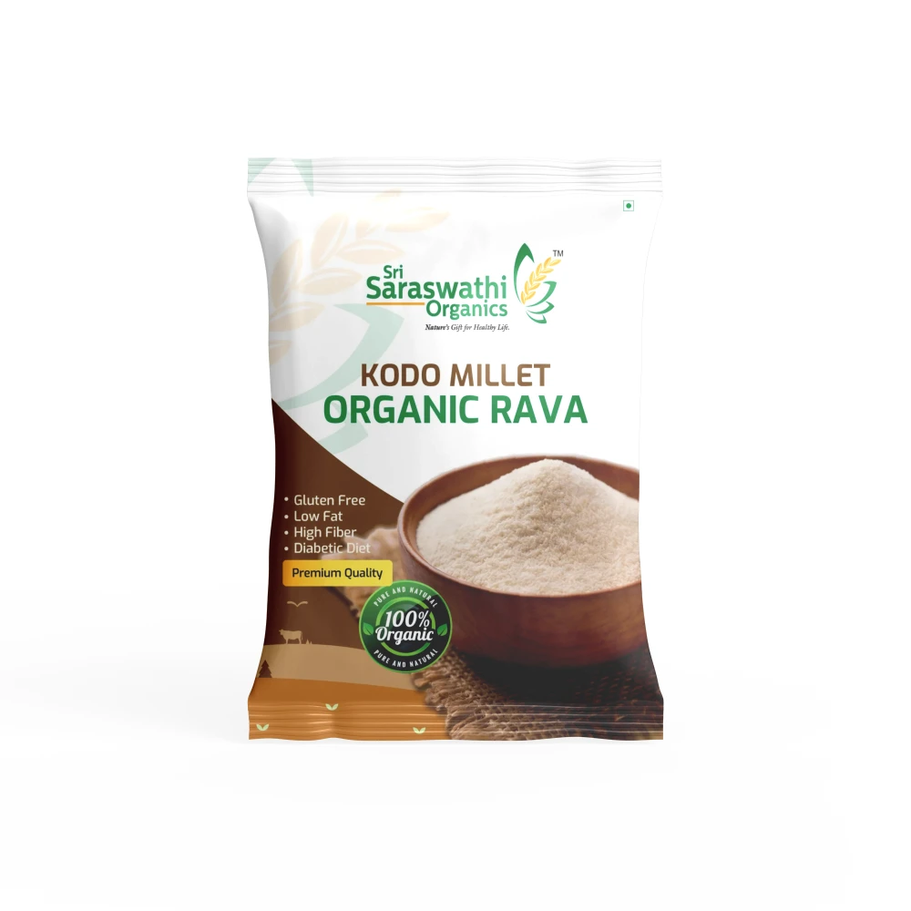 Kodo millet rava made from quality millets for nutritious everyday meals - Sri Saraswathi Organics