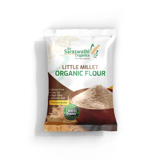 Little millet flour prepared from whole millets for balanced daily meals - Sri Saraswathi Organics